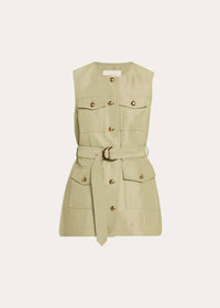 Zimmermann - Luna Wool Silk Utility Vest Top