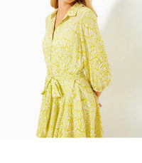 Lilly Pulitzer Melony Shirt Dress in jardin green zee bebe - women's dress - detail view