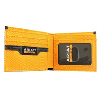 ARIAT Men's Work Rfid Work Skull Bi-fold Wallet in black - men's bag - detail view