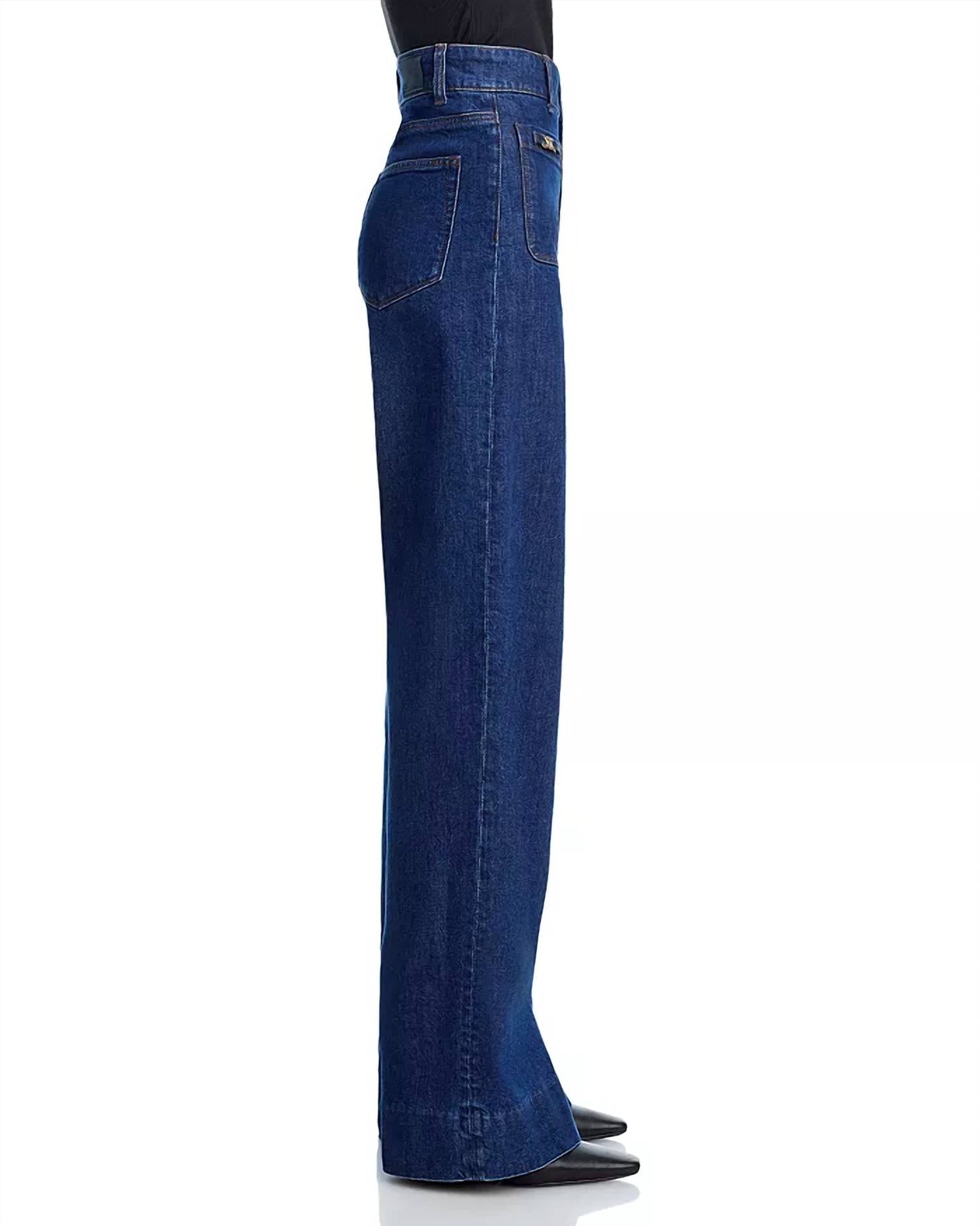 Paige - Sasha High Rise Patch Pocket Wide Leg Jeans