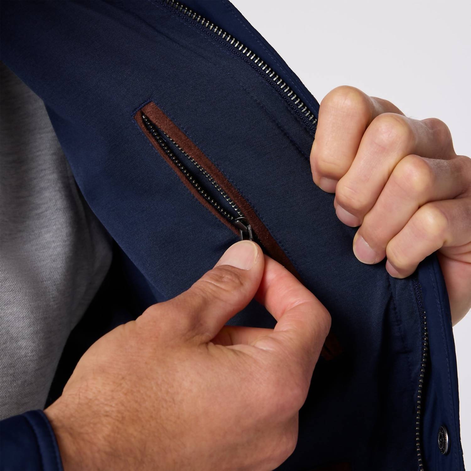 Mizzen + Main Brentwood Quilted Jacket in navy - men's jacket - alternate view