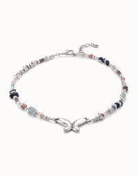 Unode50 - Women's Short Beaded Necklace With Butterfly