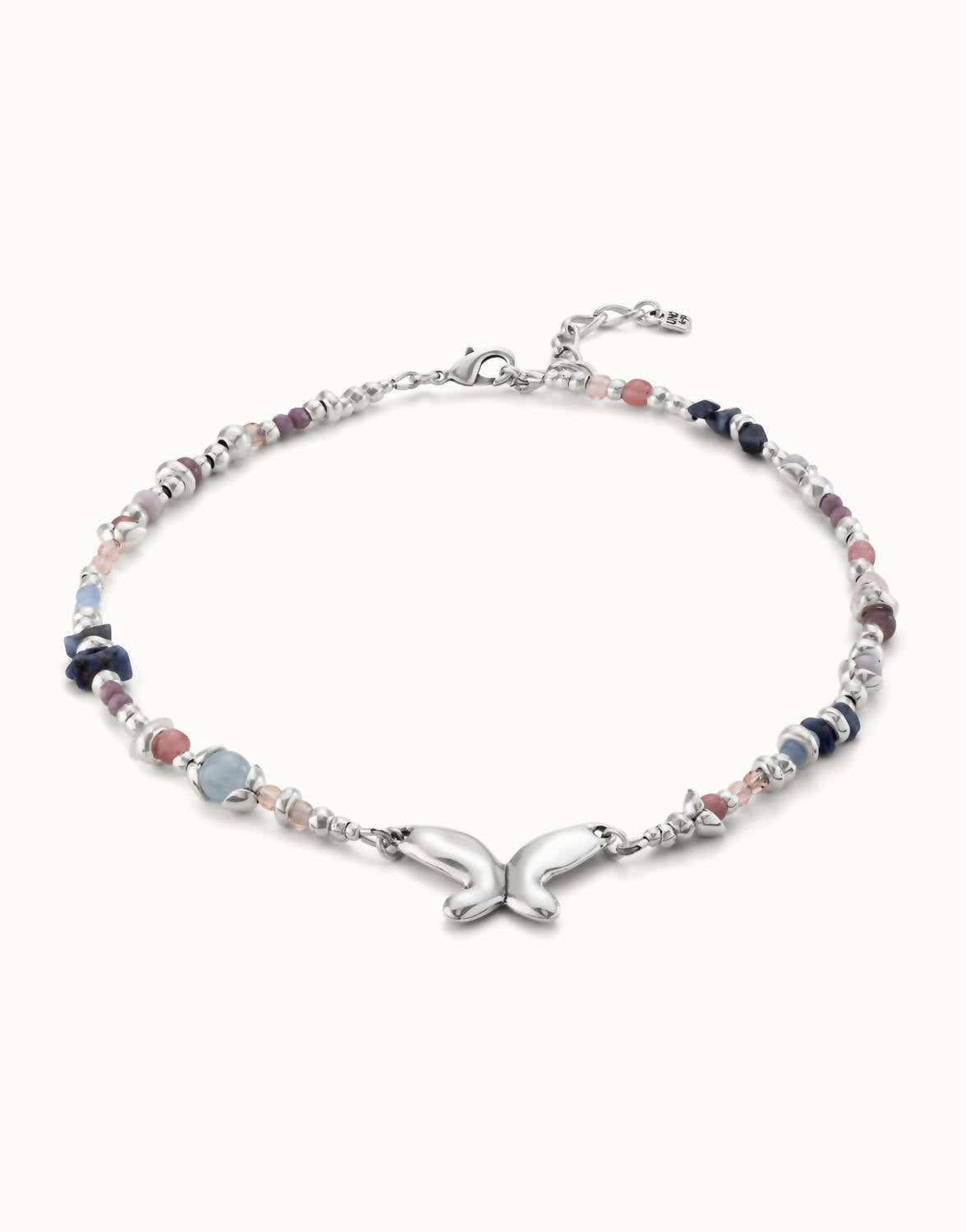 Unode50 - Women's Short Beaded Necklace With Butterfly