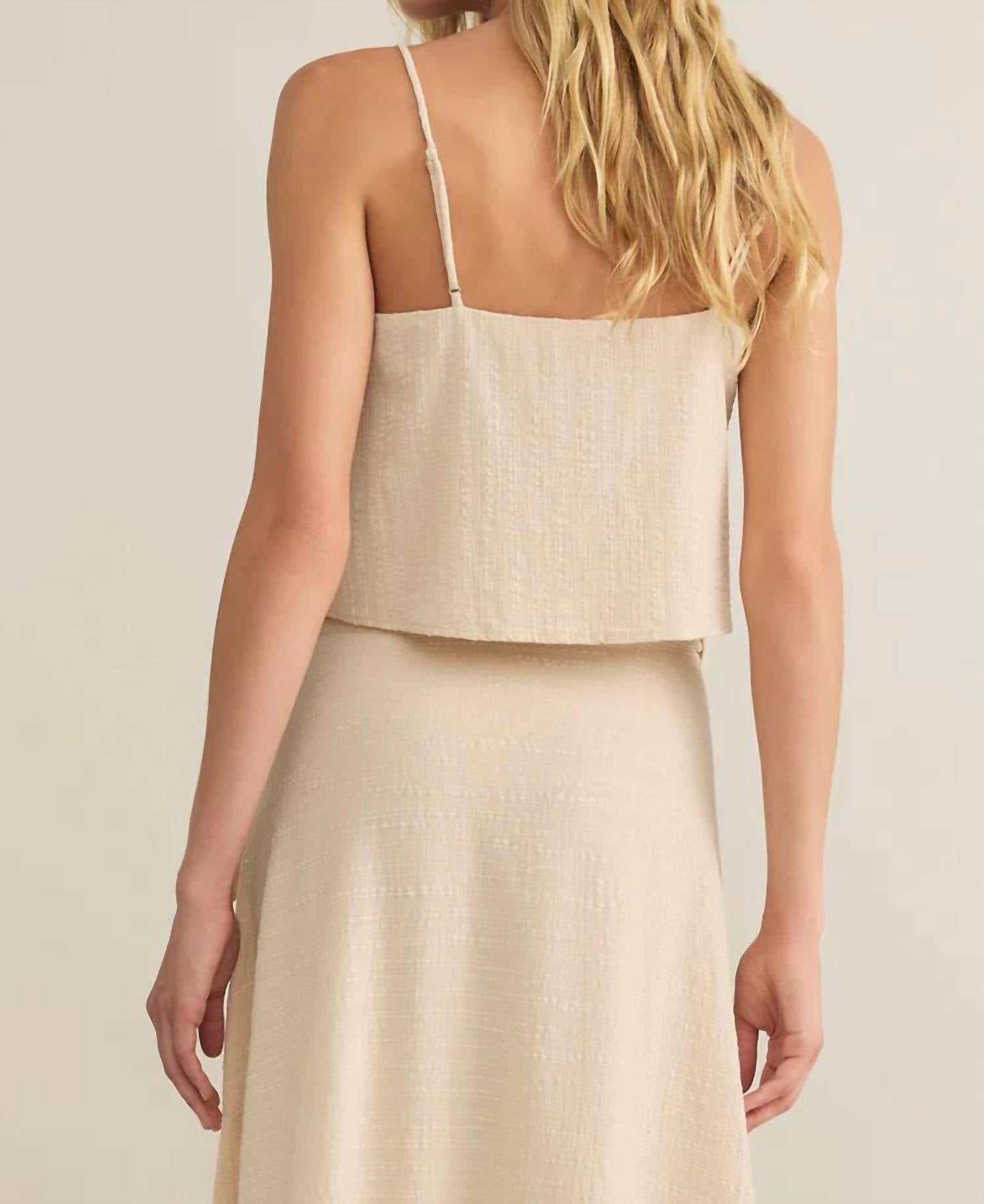 Z Supply Sabel Tank Top in sandshell - women's tank top - detail view