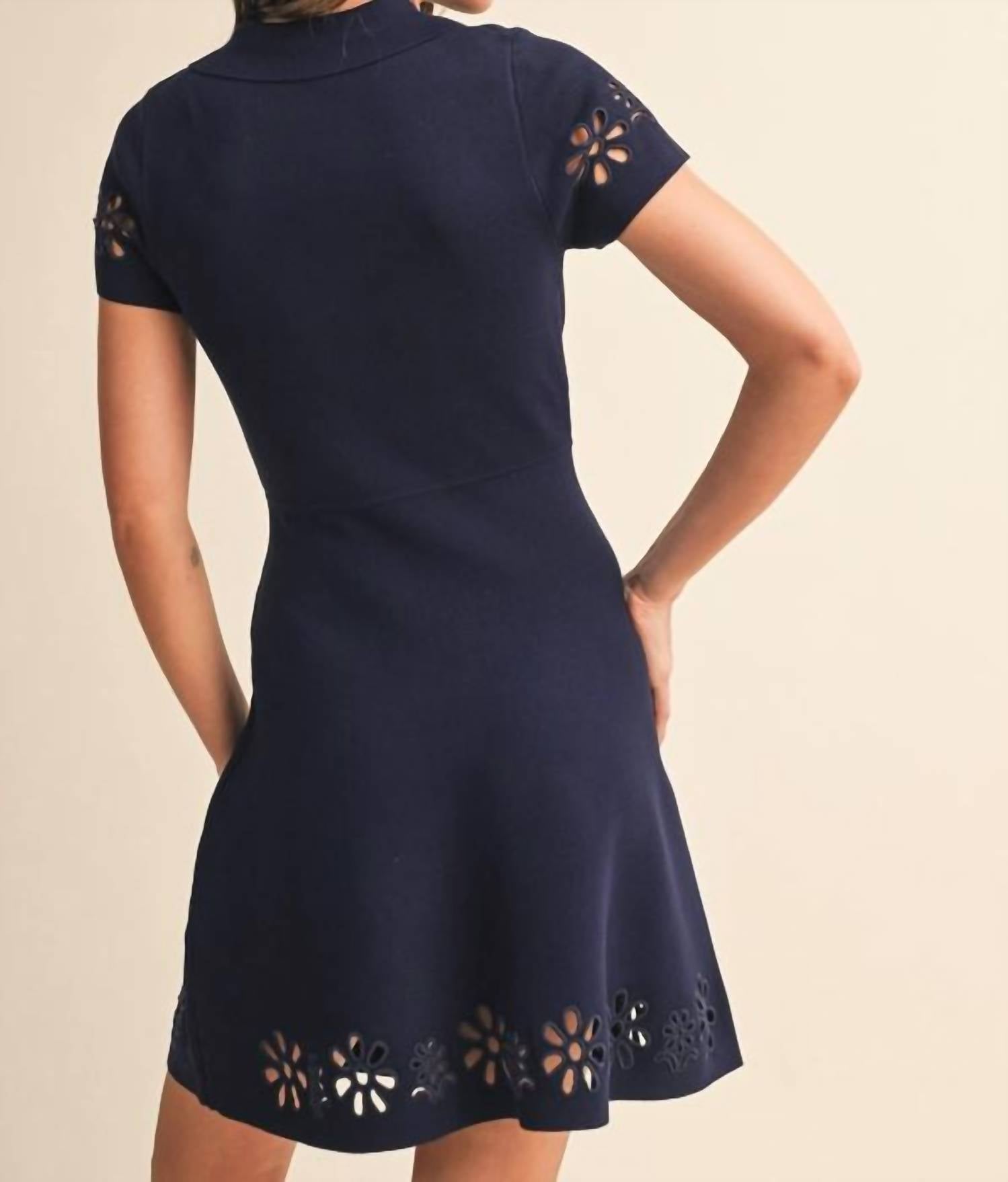 Klesis - Floral Cutout Mini Dress