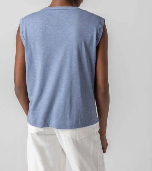 Lilla P - Shirred Shoulder Scoop Neck Tee