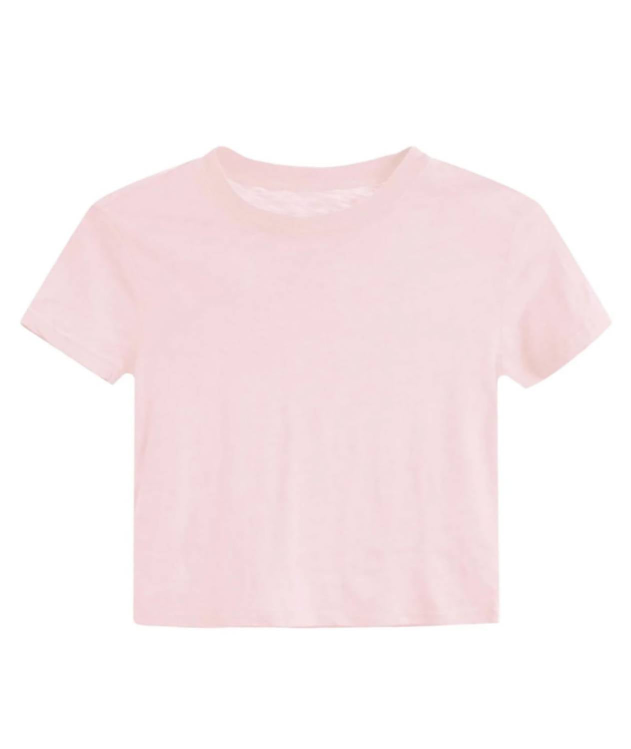 Katie J NYC Girl's Fearless Short Sleeve Tee in evening blue - kids' t-shirt - detail view
