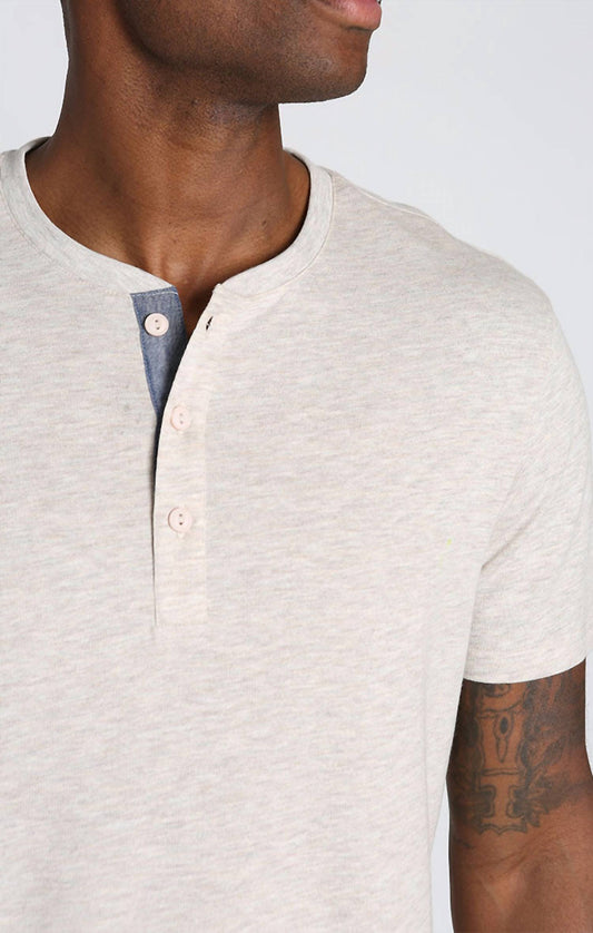 Jachs New York - Cotton Modal Short Sleeve Henley Tee