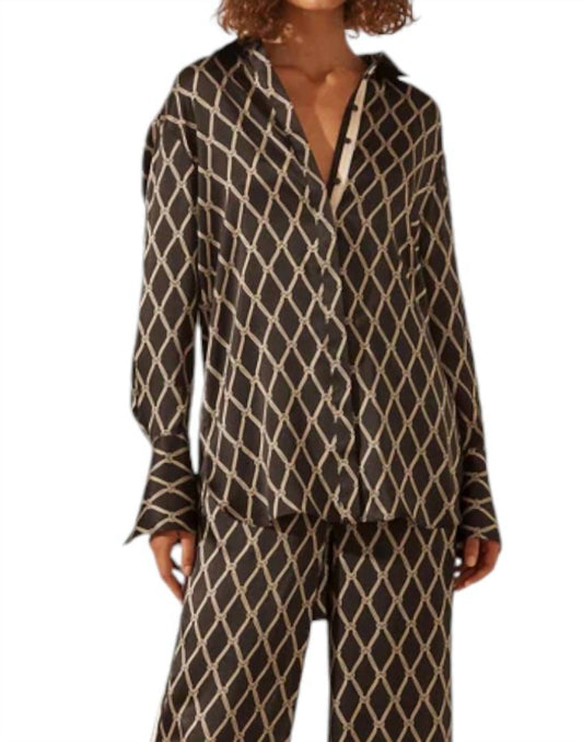 Shona Joy - SILK CONTRAST RELAXED SHIRT