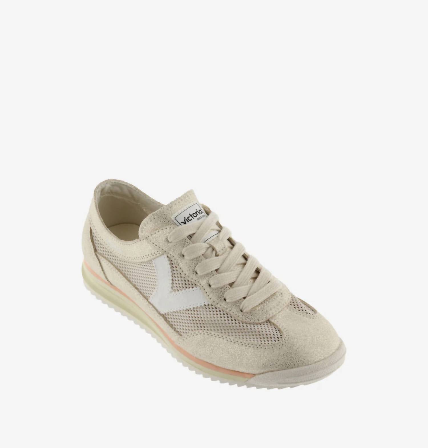 VICTORIA Women's Saturno Metallic Sneakers in platino - women's sneaker