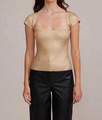 Lucy Paris - Ryan Knit Scoopneck Top
