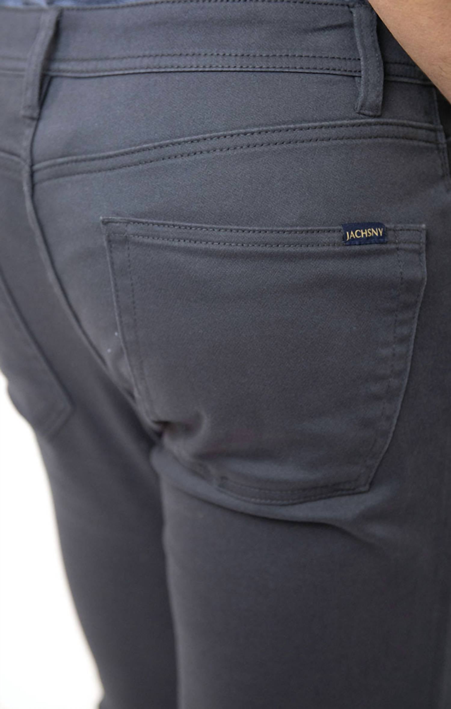 JACHS NEW YORK Straight Fit 5 Pocket Summer Commuter Pants in slate navy - men's pants - view 5