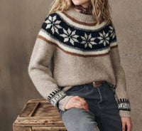 The Great. - Snowflake Fairisle pullover