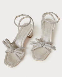 Loeffler Randall - Women's Mikel Heeled Sparkle Bow Sandals