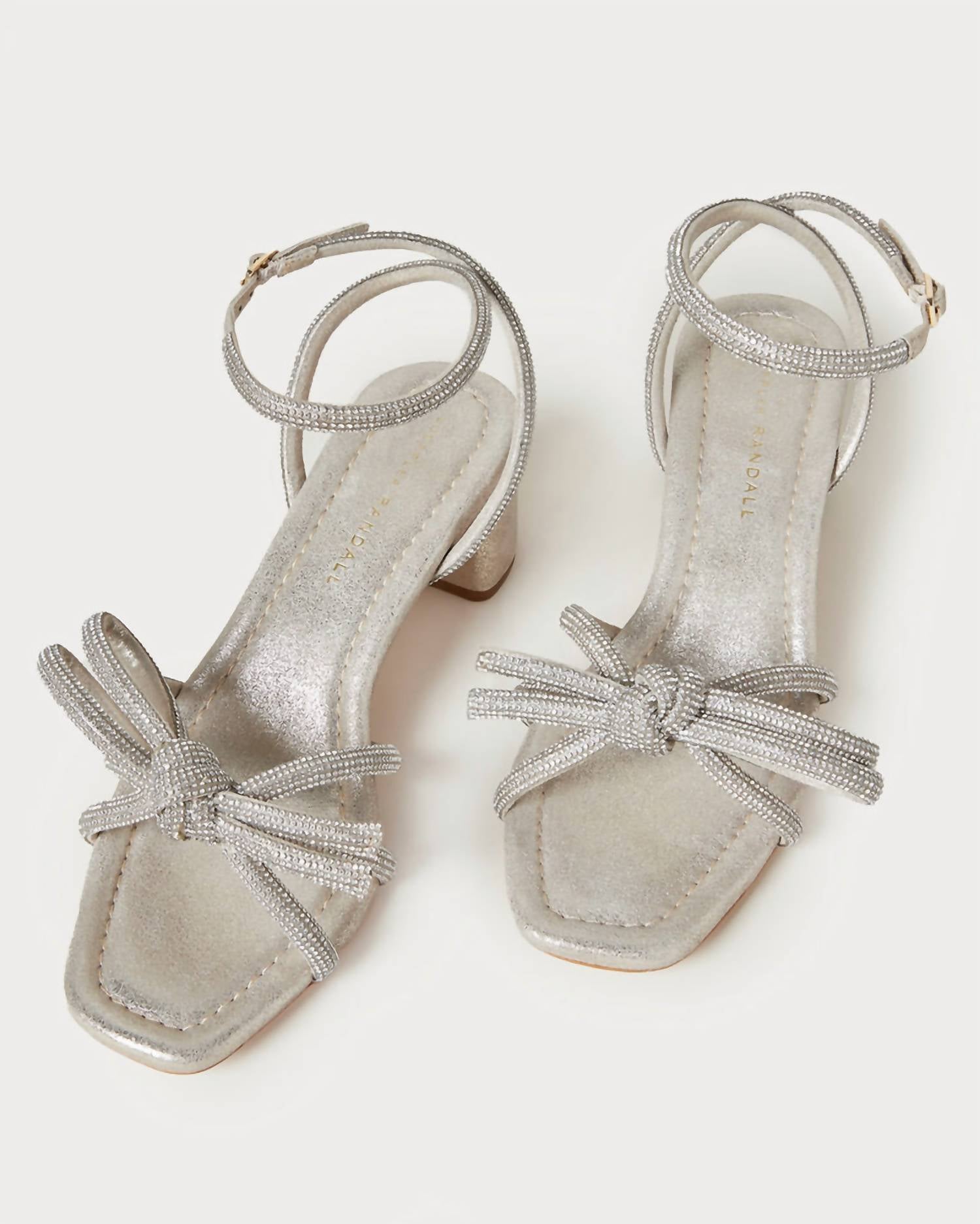 Loeffler Randall - Women's Mikel Heeled Sparkle Bow Sandals
