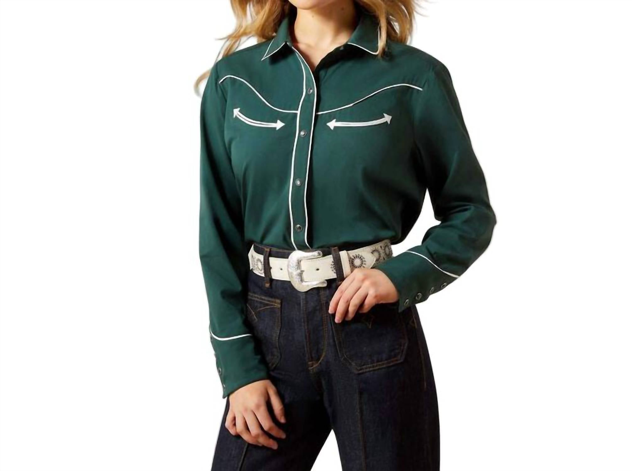 Ariat - Contrast Piping Mirrorball Blouse