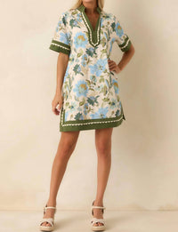 Entro - Floral Print Cotton Mini Dress