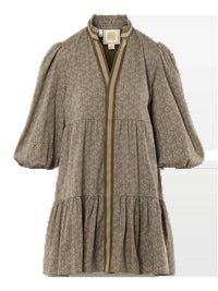 Emily McCarthy Sadie Dress in green tonal monogram - women's dress - view 4