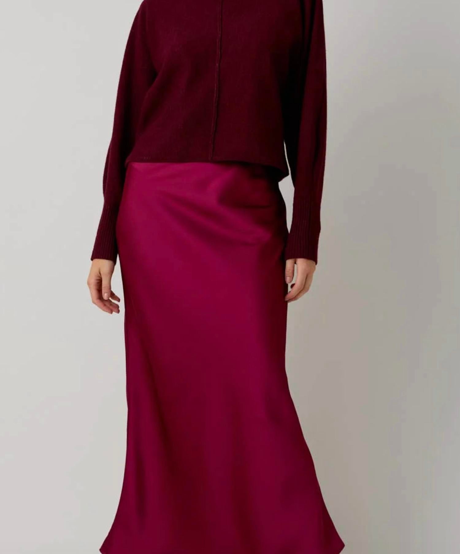 Sunday Edition - Bias Cut Satin Midi Skirt