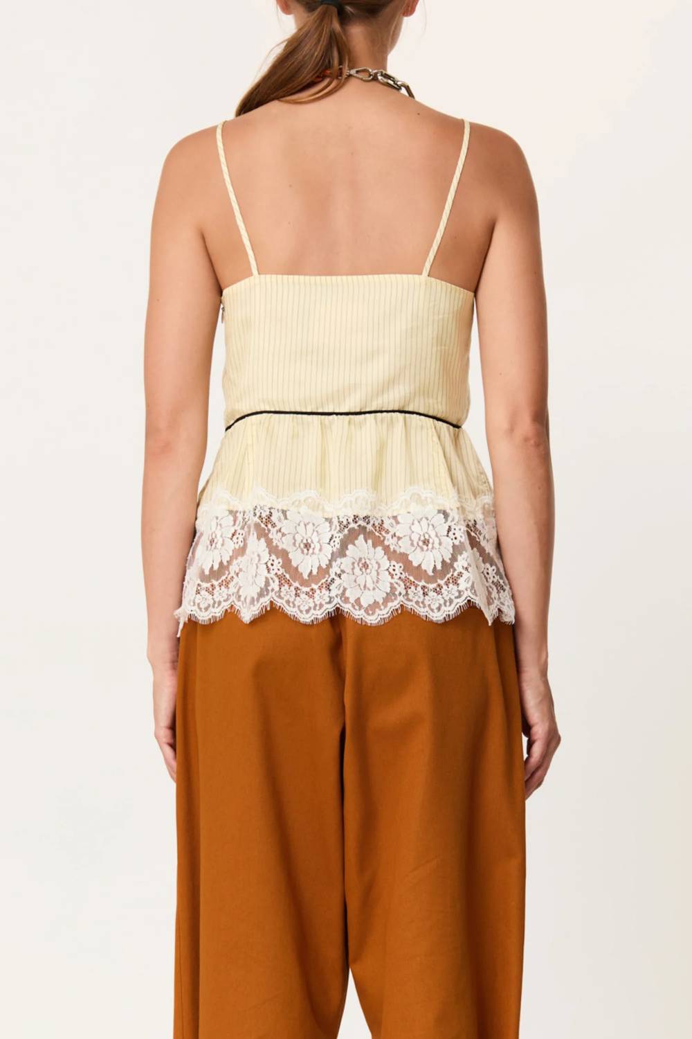 Plan C - Striped Cami With Lace