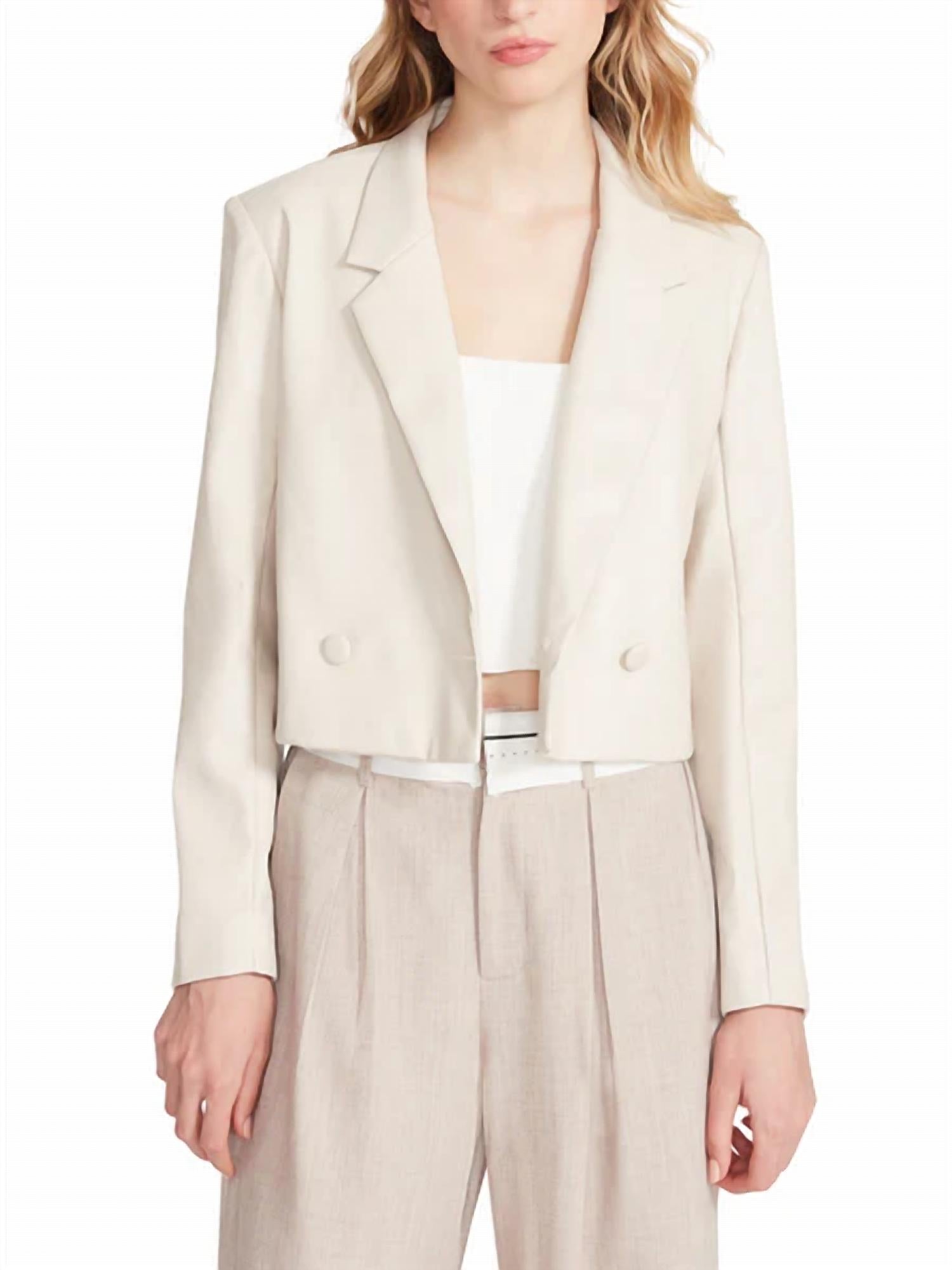 STEVE MADDEN Nikola Blazer in bone - women's jacket