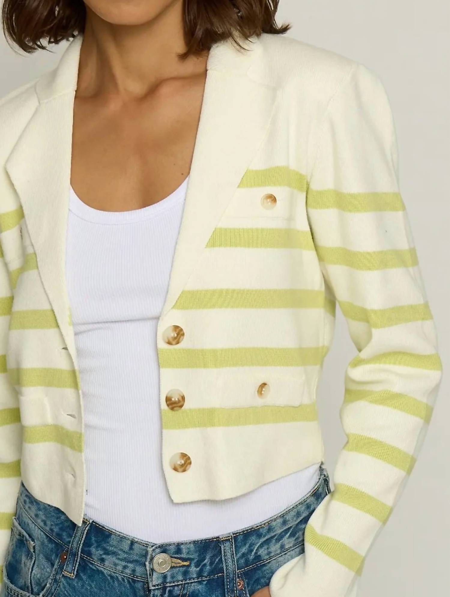 Central Park West - Stripe Knit Blazer