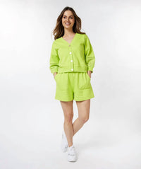 Esqualo - Lia Embroidered Sleeve Cardigan