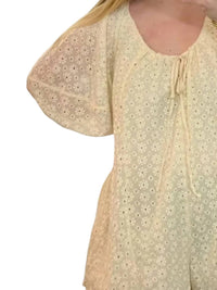 Hyfve - Women's Bailey Eyelet Babydoll Romper