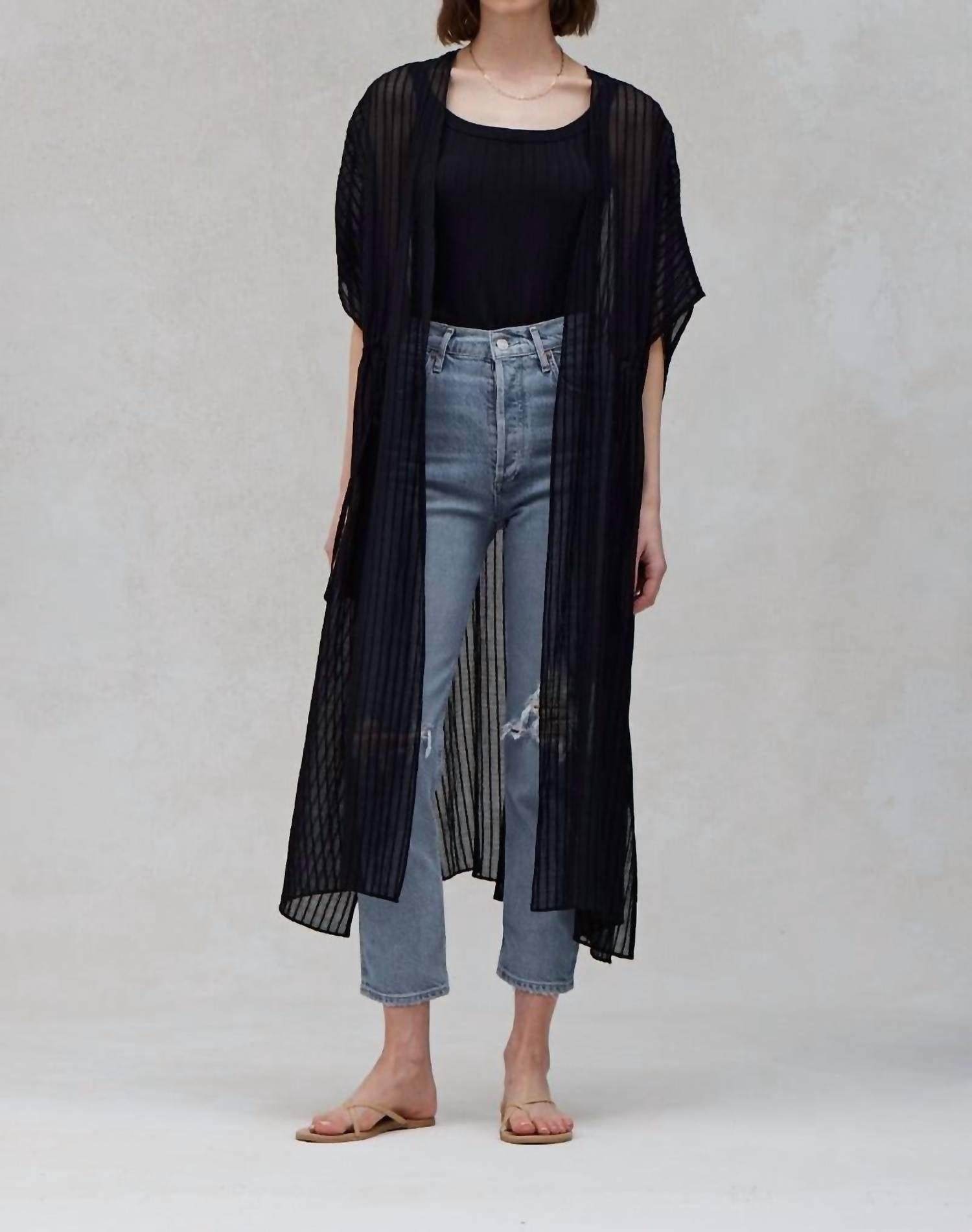 Grade & Gather - Breezy Striped Cover-up