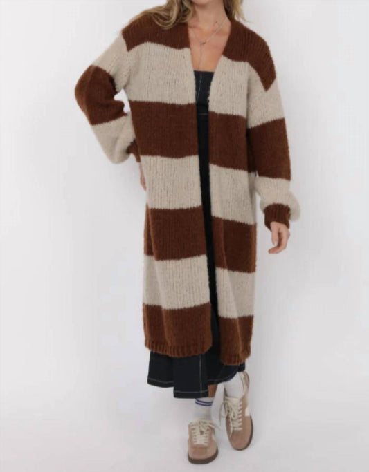 Sage The Label - Suki Bubble Sleeve Striped Cardigan