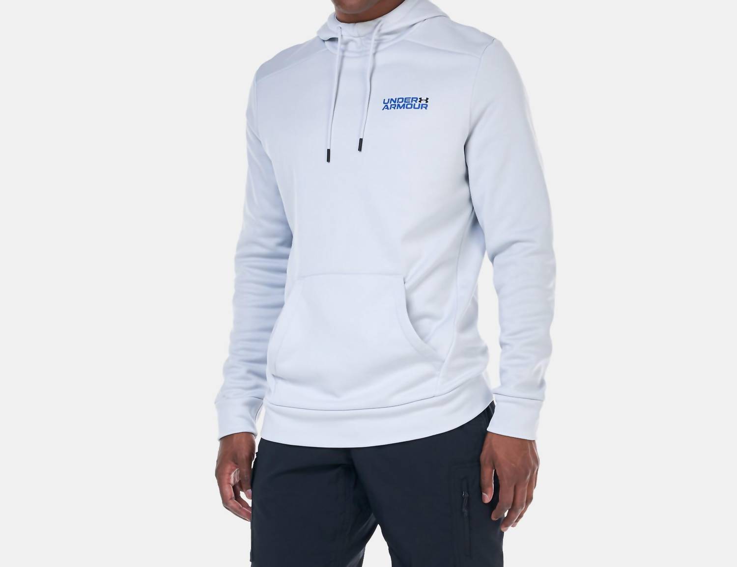 UNDER ARMOUR Men's Fleece Graphic Hood Sweatshirt in grey - men's shirt
