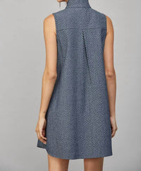 Fate - Stand Collar Mini Shift Dress