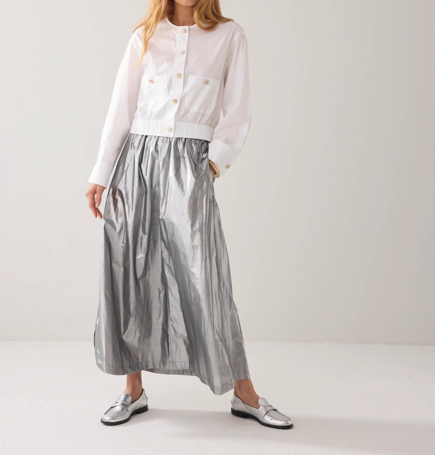 Summum - Cotton Polyester Blend Maxi Skirt