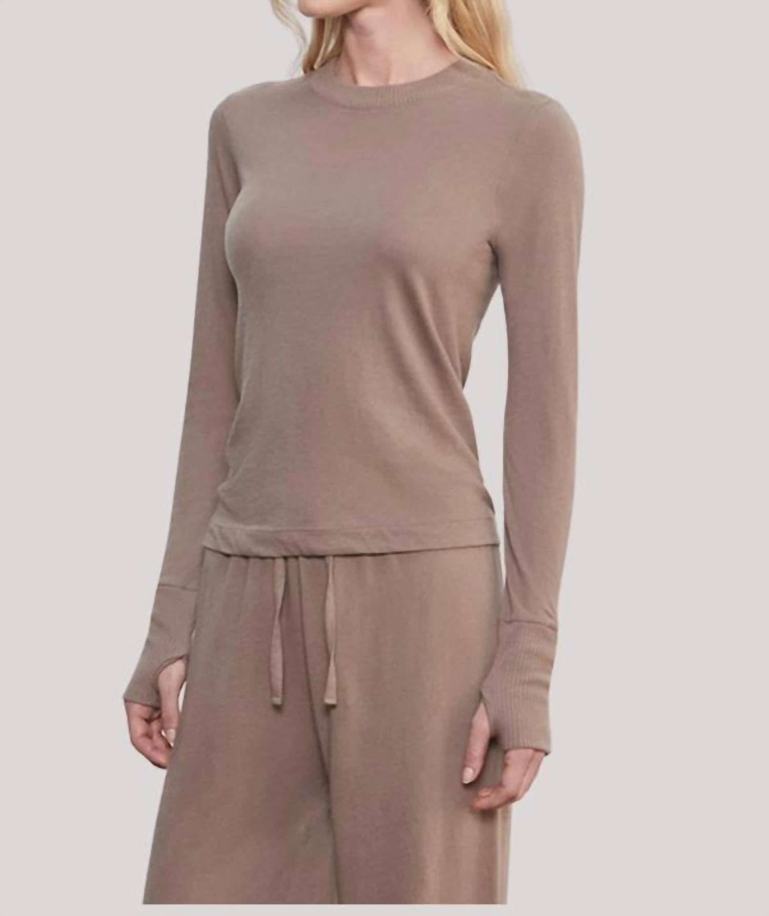 Enza Costa - Cashmere Easy Cuff Crew Top