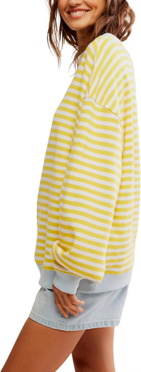 Free People - Classic Striped Crew Top