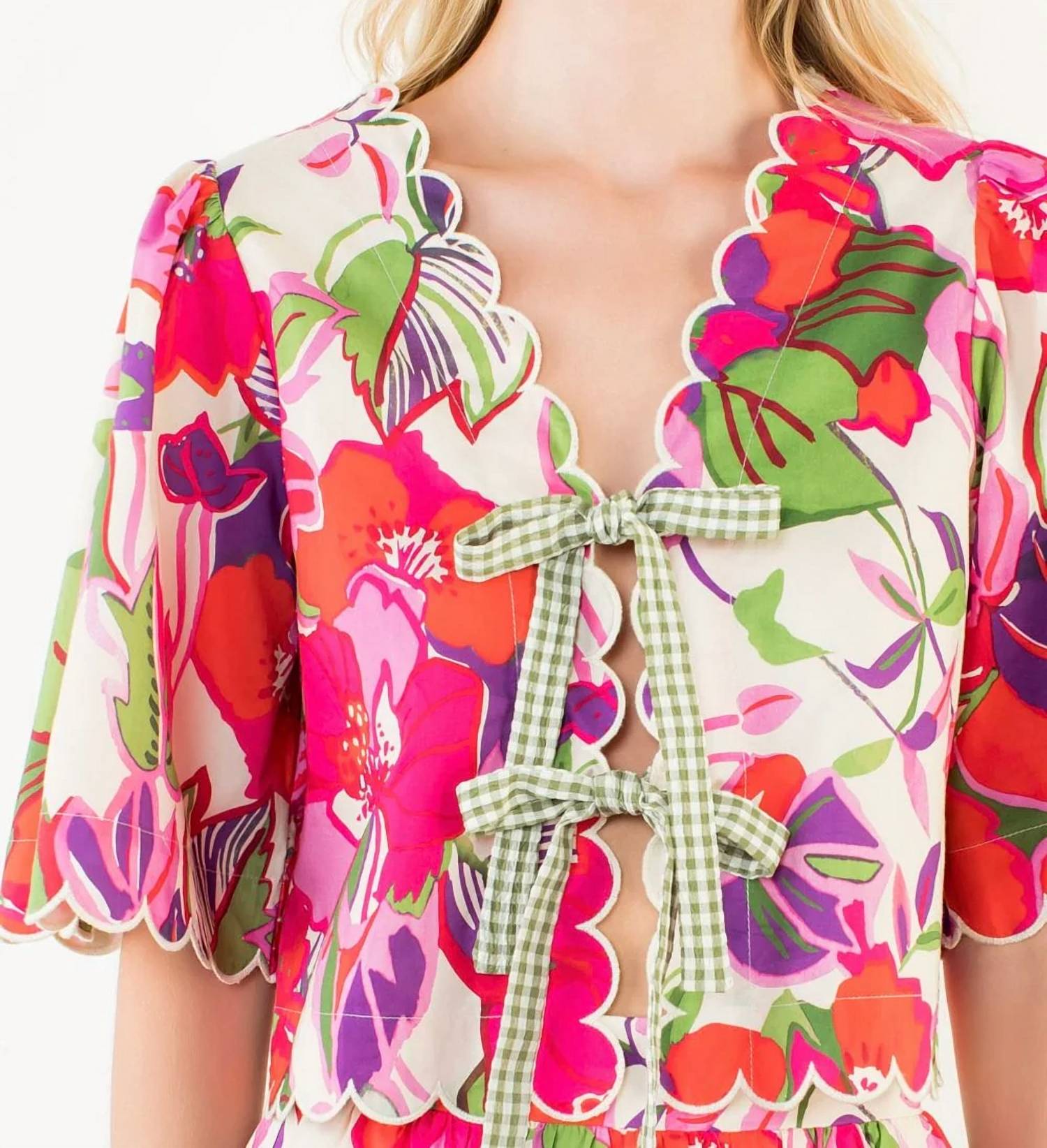 Thml - Short Sleeve Floral Pattern Top