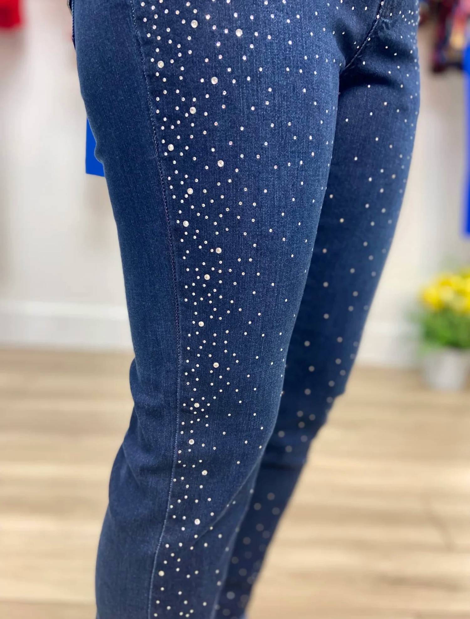 Pastel Jeans - Embellished Front Denim Jeans