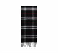 FRAAS Cashmink Scarf in black plaid - women's scarf - detail view