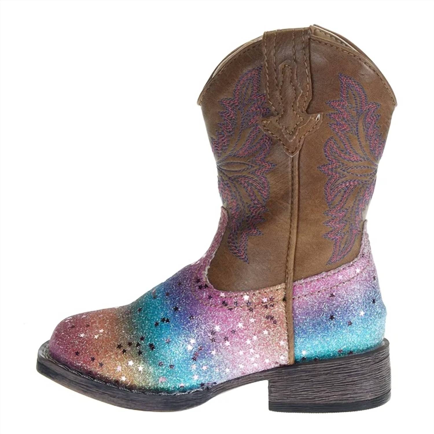 Roper - Girl's Rainbow Glitter Boots