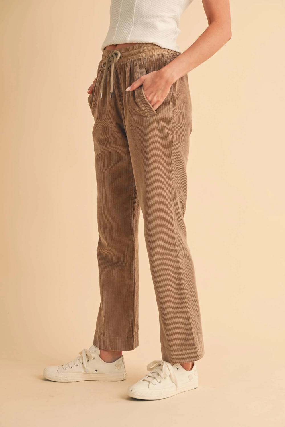 Aemi + Co - Corduroy Drawstring Pants