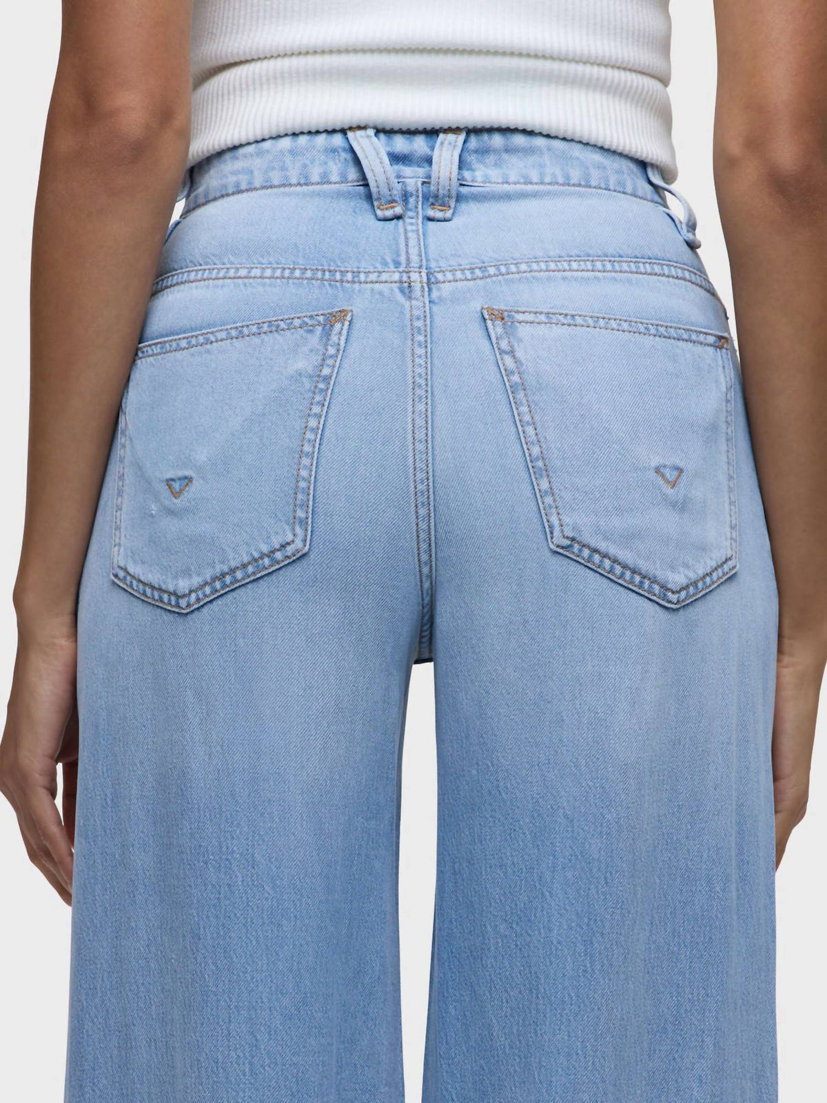 Hudson - James Accent Hardware Wide Leg Jeans