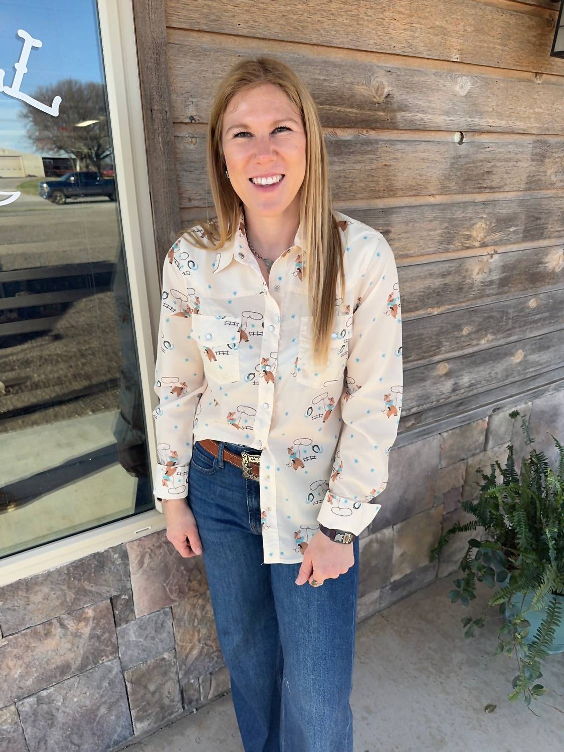 Howdy Hanny - Star Cowboy Long Sleeve Button Up Shirt