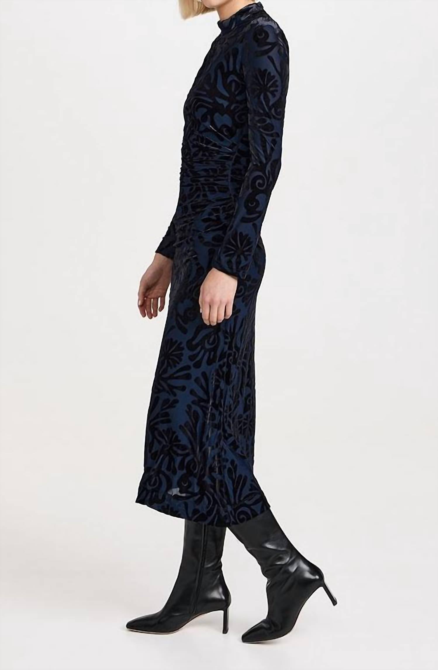 Sea - Alia Stretch Burnout Velvet Dress