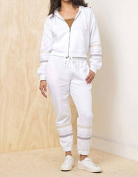 Vintage Havana - Stripe Burnout Fleece Jogger Pants