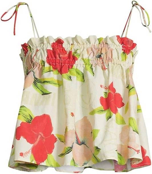 Floral Surfer Tie Top