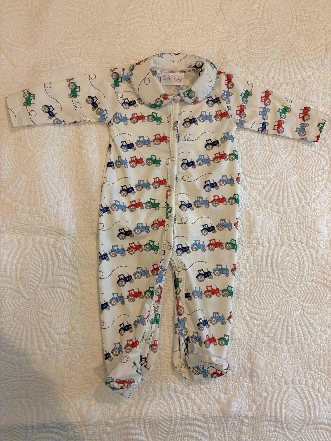 Rachel Riley - Kids' Tractor Print Footies