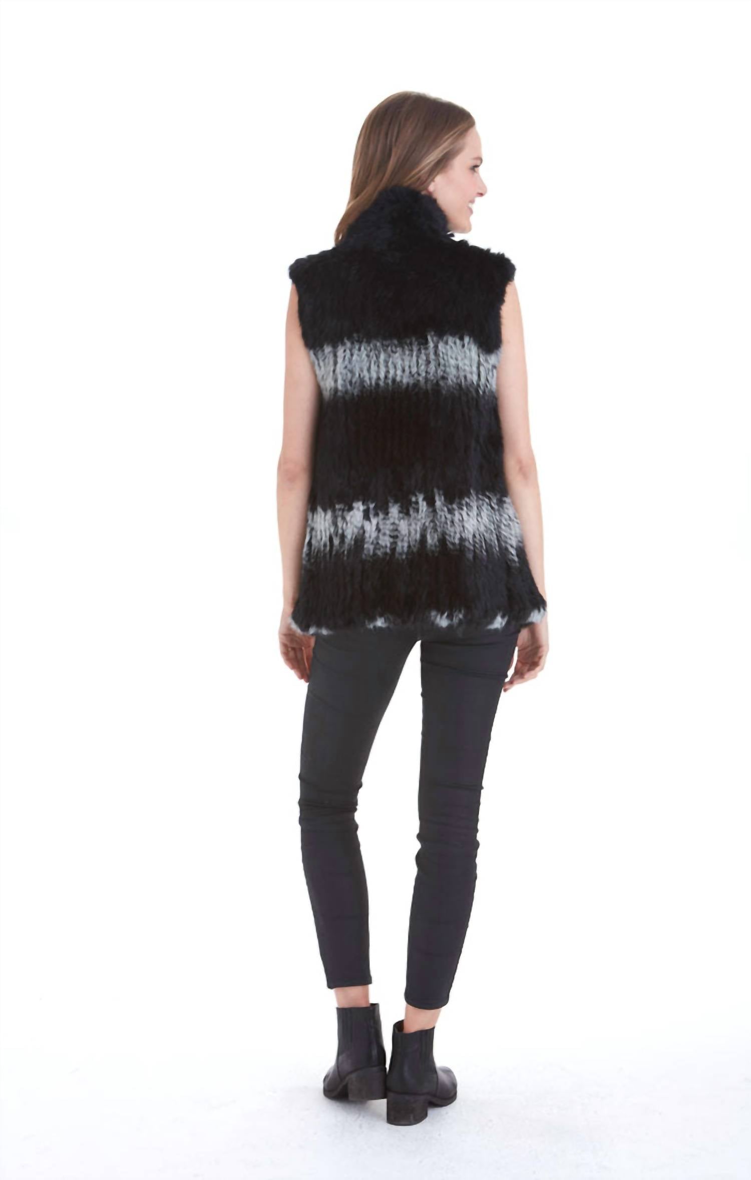 Love Token - Eliza Genuine Real Rabbit Fur Vest
