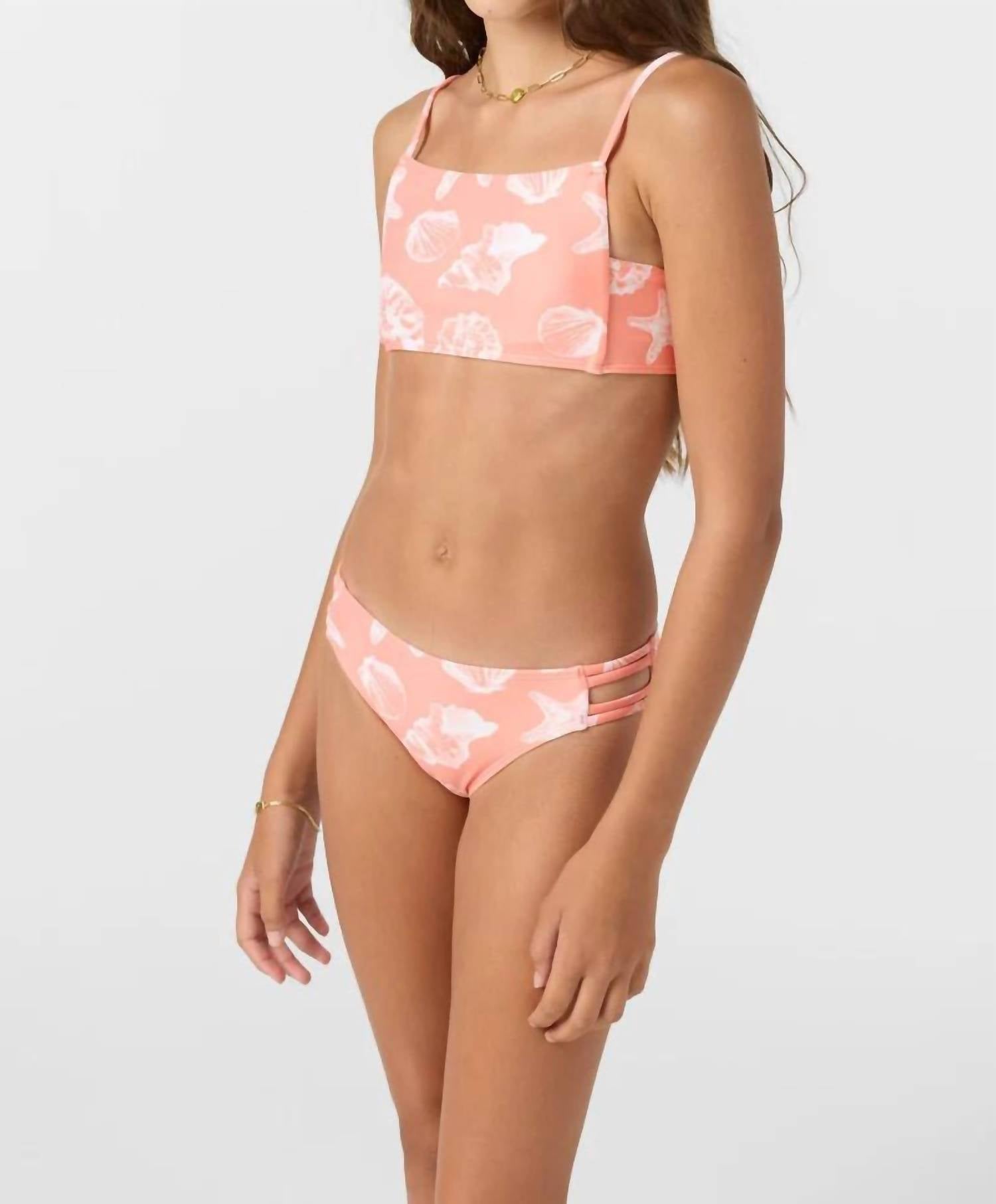 O'Neill - Girls Sandy Seashells Square Neck Top Set