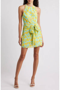 Amanda Uprichard - Selah Floral Print Tie Waist Mini Dress