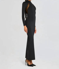 Ser.O.Ya - Krystal Maxi Dress With Mesh Paneling